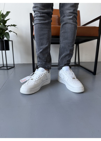 Белые демисезонные кроссовки мужские nike air force 1 low cactus plant flea market white red найк аир форс 1 премиум No Brand