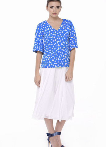 Синяя летняя жакет-блуза Nai Lu-na by Anastasiia Ivanova