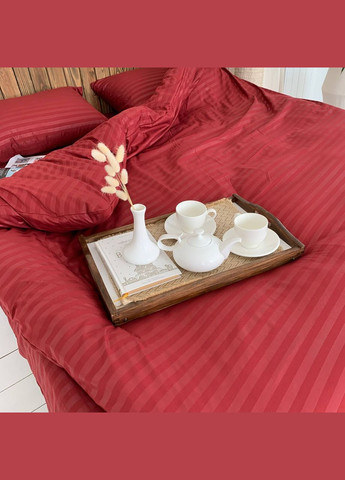 Полутораспальный КПБ микро страйп сатин "Бордо" (145х210, 70х70) Glav Textile (297365339)