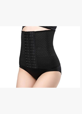 Утягующий корсет для талии шестирядный с перфарацией без бретелей с ребрами жесткости 4 ряда Черный No Brand (315403187)