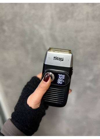 Электробритва Шейвер 60088 беспроводная Черный с серым DSP (369761895)