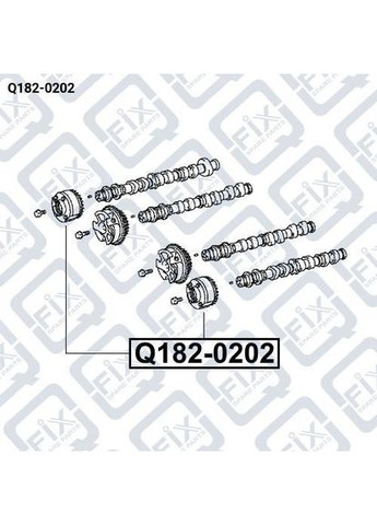 Шестерня розподільчого валу Q182-0202, Toyota Camry 2006-2011 OEM 13080-31030 Q-FIX (360749888)