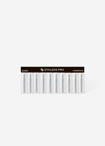 Фреза алмазна staleks pro циліндр закруглений, зелена, діаметр 1,4 мм / робоча частина 8 мм Stalex (306548093)