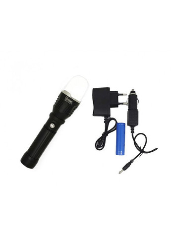 Фонарик аккумуляторный алюминиевый тактический WT-282 с дальностью 200-250 метров, с автозарядкой Watton (338854923)