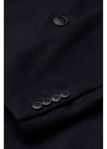 Темно-синее демисезонное Пальто из шерсти H&M