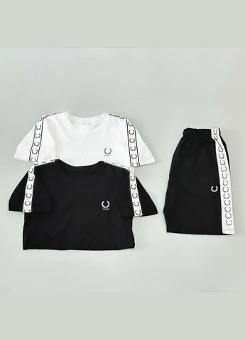 Летний стильный мужской костюм черно-белый No Brand (341084708)