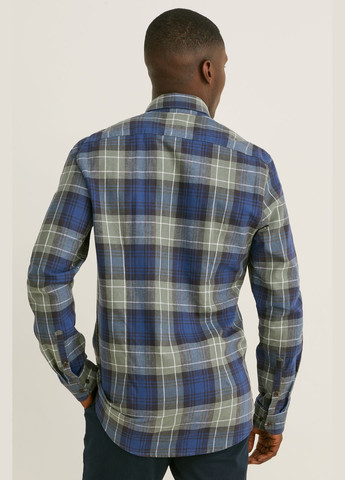 Цветная кэжуал рубашка однотонная C&A