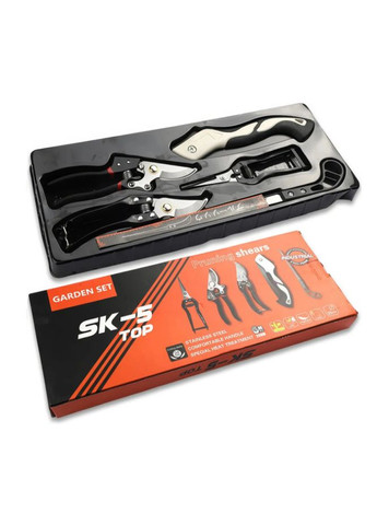 Садовий набір 5в1 (Секатор, Ножиці, Пилка, Ножівка), SK-5 / Набір садового інструменту No Brand UCK (337179460)