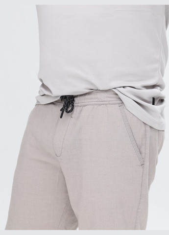 Шорти чоловічі світло-сірі бавовняні на резинці Wise Пряма (293057413)