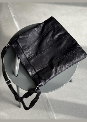 Сумка-шопер женская черная натуральная кожа 111025 No Brand (340234928)