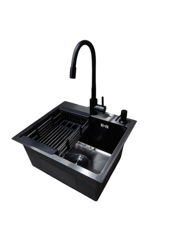 Комплект кухонної мийки Handmade PVD чорна HS45*40 (3.0/1.0 мм) Kraft (362209912)