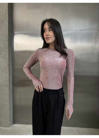 Лонгслів із люрексу, колір Рожевий Fashion (373005897)