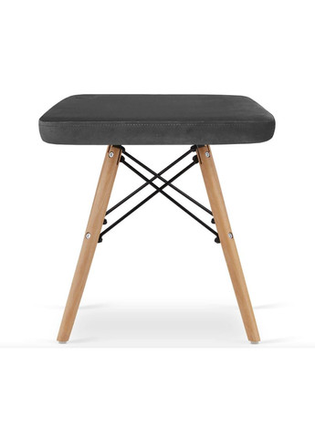 Табурет Werk квадратный с деревянными ножками серый темный Leobert (301865685)