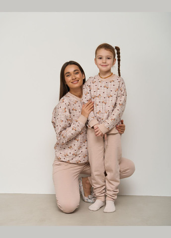 Бежевая тёплый комплект на девочку Nicoletta