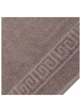 Рушник махровий бордюрний (капучіно) 400 гр/м2, 50х90 см (179752) Home Line коричневий