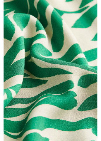 Комбинированное кэжуал платье из вискозы H&M однотонное