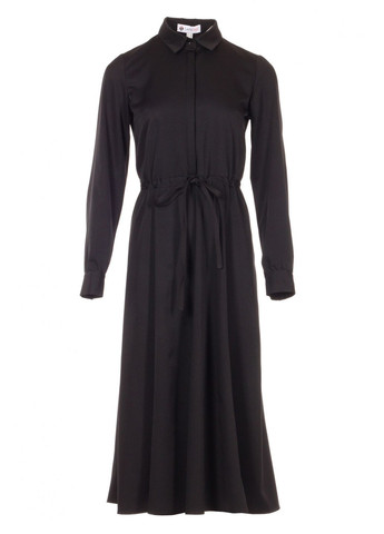 Черное повседневный платье на кулисе с просторной юбкой (ll194320090) LadyLike