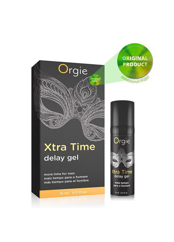 Гель-пролонгатор X-TRA TIME для продолжительного полового акта, 15 мл, натуральный состав Orgie (371388676)