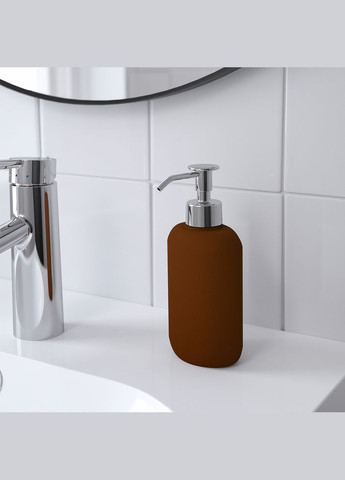Дозатор для жидкого мыла керамический коричневый 300 мл IKEA (288044384)