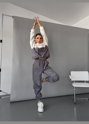 Жіночий спортивний флісовий костюм теплий мокко No Brand (307059588)