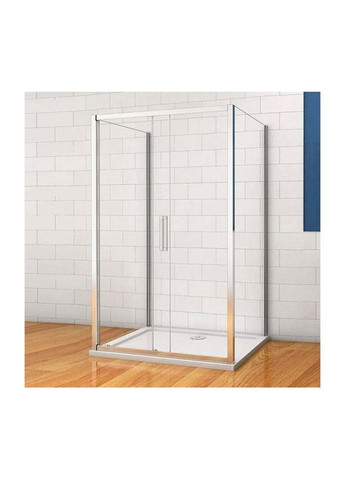 Душевая кабина пристенная A-517 140х100х195 раздвижная, профиль хром, стекло прозрачное Dusel (350315918)