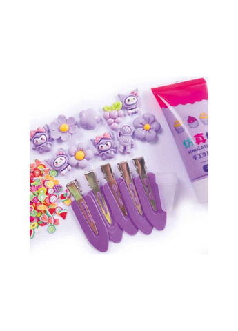 Набор для творчества Клей с кабашонами. Заколки фиолетовые VT4600-01 Vladi toys (366816327)