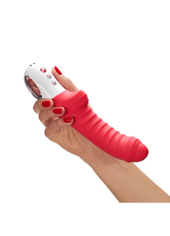 Вібратор для точки G TIGER india red, ребристий, підходить для анальної стимуляції Fun Factory (314871641)