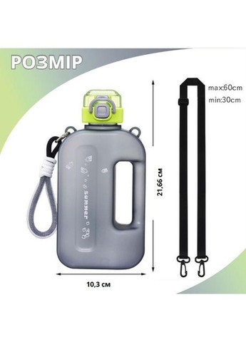 Пляшка SUMMER для води із BPA-free пластику 750 мл. Чорна матова No Brand (296101770)
