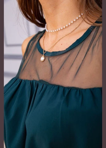 Зелена літня шифонова блуза Fashion