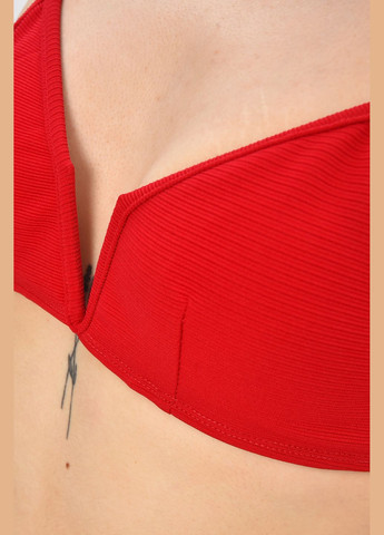 Бордовый летний купальник женский однотонный бордового цвета раздельный Let's Shop