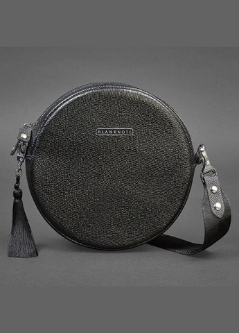 Кругла жіноча шкіряна сумочка Tablet чорна Blackwood (A-026775) BlankNote (327874276)