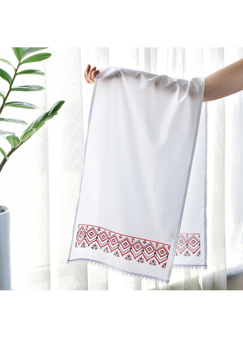 Рушник серветка з українським орнаментом IDEIA 40x140 см з мереживом No Brand (360564381)