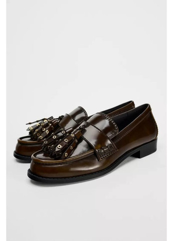 Zara Лоферы коричневый з, испания — (370300477)