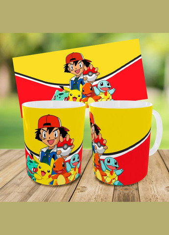 Набор детский Покемон Пикачу рюкзак 36х27см сумка-бананка, кружка с принтом для мальчика (1801) No Brand (326416497)