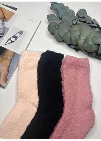 Розовые норочные носки теплые набор 3 пары Корона (362575297)