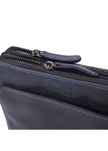 Практична чоловіча сумка через плече із вінтажної натуральної шкіри 20867_1 Синій Shvigel (362971708)