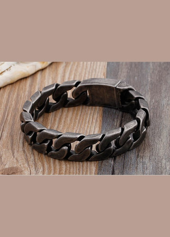 Браслет чоловічий сталевий на руку широкий чорний Avalon KB 76210 (331173210)