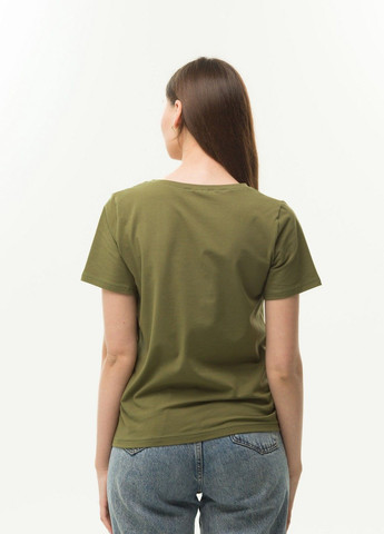 Оливковая всесезон футболка женская Наталюкс 41-2359