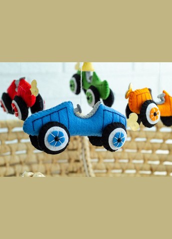 Дитячий музичний мобіль на ліжечко для немовлят WooolyWool «Круті тачки» з 35 мелодіями No Brand (342758010)