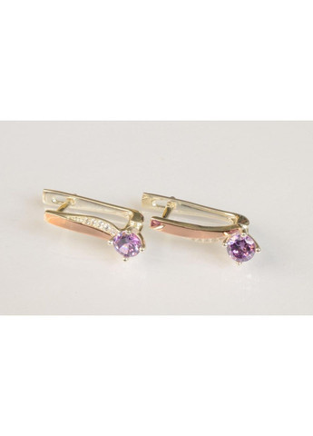 Срібні сережки з золотими пластинами Silver Style (367113158)