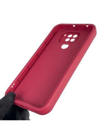 Чохол силіконовий Soft Touch з 3D принтом для Redmi Note 9 бордовий (Повний захист камери) Xiaomi (370671491)