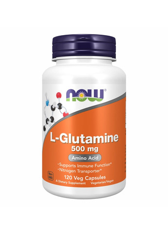 Комплекс амінокислот L-Glutamine 500mg - 120 vcaps Now Foods (285787822)