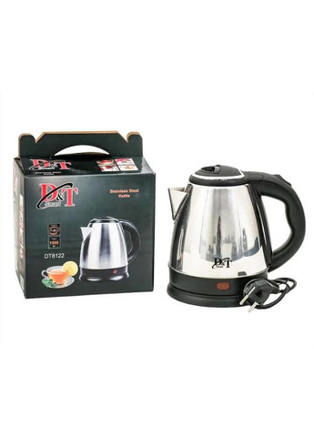 Електрочайник з нержавіючої сталі D&T Smart DT-8122 1.2 л 1500 Вт чайник нержавійка No Brand (317169986)