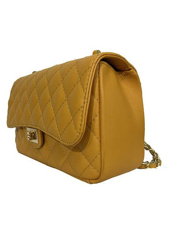 Сумка жіноча шкіряна жовта шанелька (Д/Ш/В) 28/8/15 (см) Felicita (336377577)