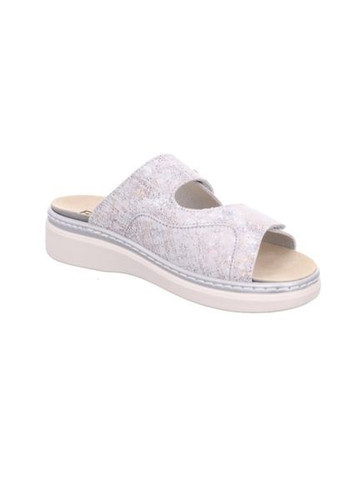 Серебряные женские шлепанцы abano, /перламутр, 5224 85, (германия) ( ) Rohde