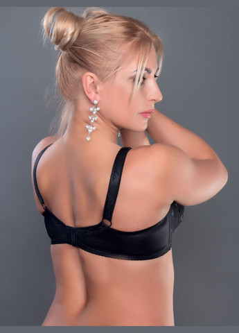 Чёрный бюстгальтер 5065 f Finikin с косточками нейлон, эластан