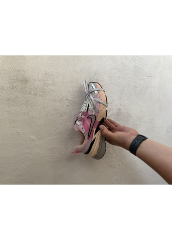 Рожеві Осінні кросівки чоловічі nike v2k runtekk beige pink silver найк в2к рантекк No Brand