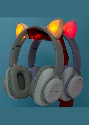 Бездротові навушники з котячими вушками QC11 Cat Ear Сірі No Brand (304255062)