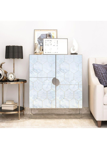 Самоклеюча плівка 0,45х10м х 0,07мм Малахітовий мармур золоті соти SW-00001214 Sticker Wall (354658544)