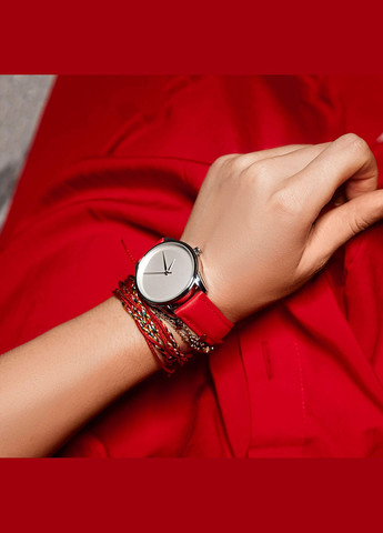 Часы Минимализм (красный, серебро) Ziz 4600160 (338216297)